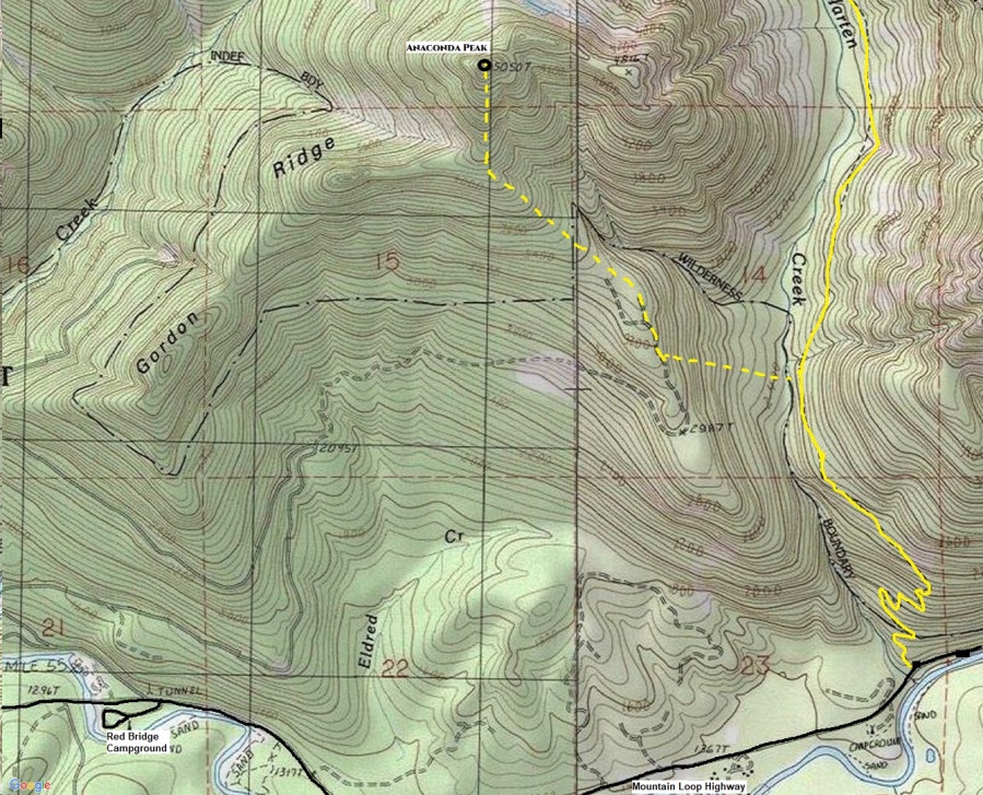 anaconda peak map