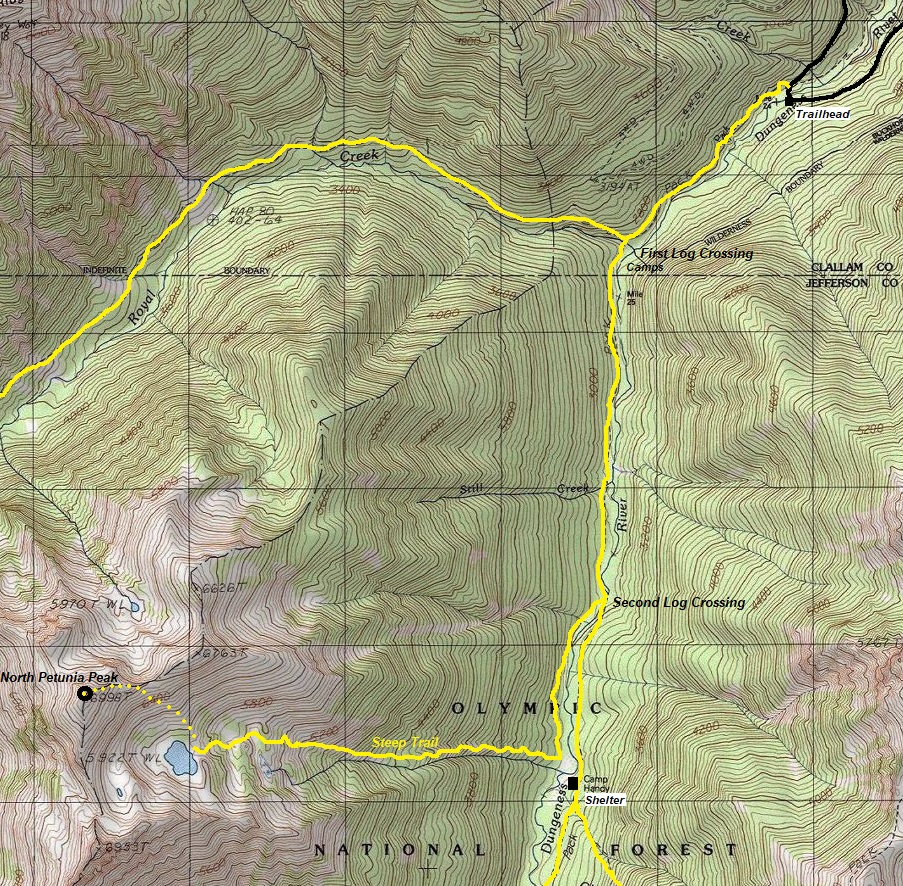 petunia peak map