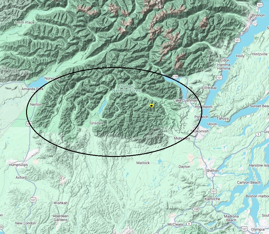 olympic mountains map