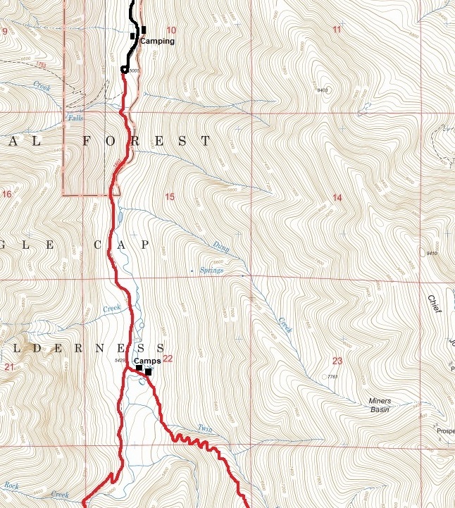 sacajawea peak map