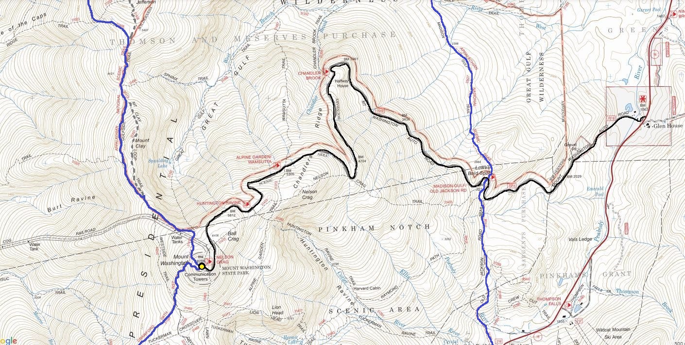 mount washington map