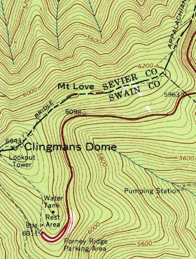 clingmans dome map