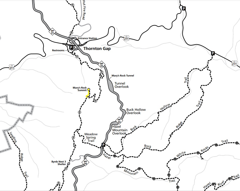 Marys Rock map