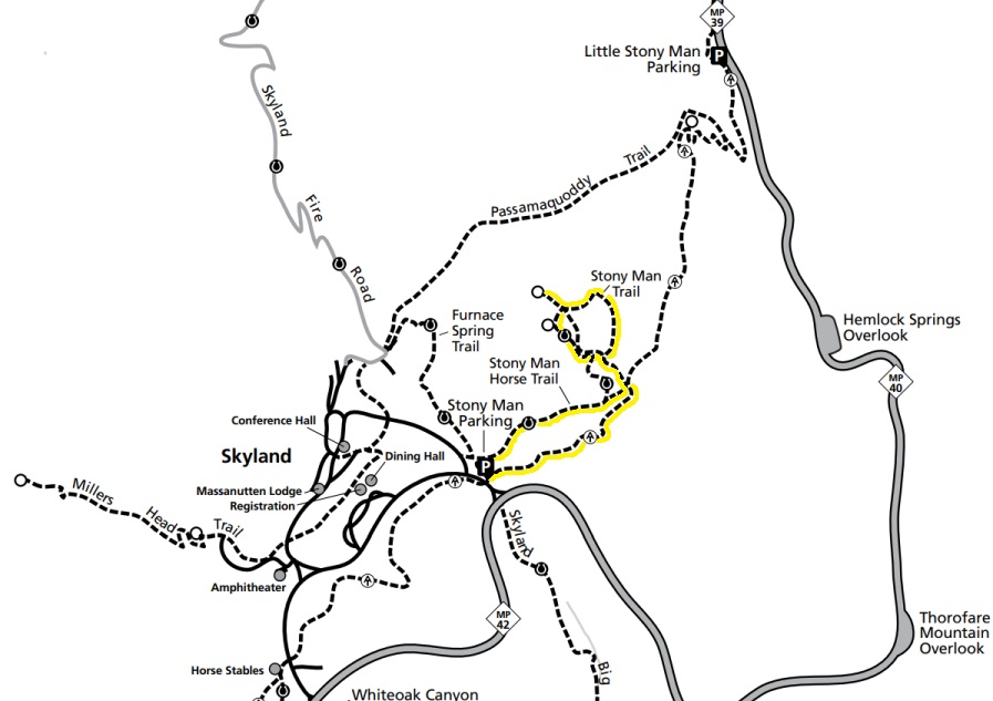 Stony Man Mountain map