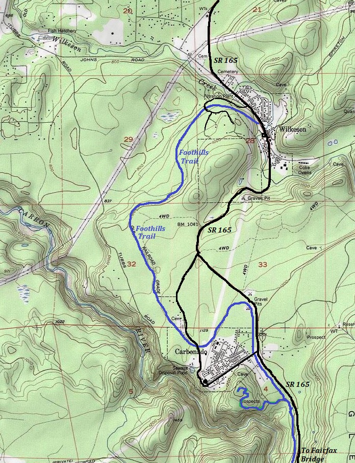 foothills trail map