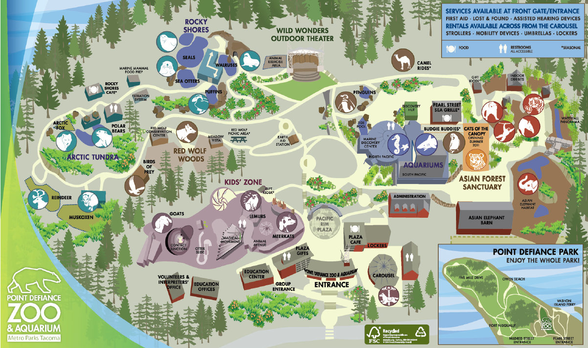 Point Defiance zoo map