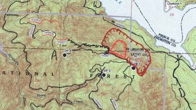Alder Lake Fire map